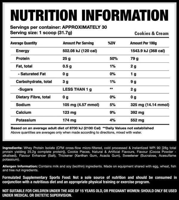 WPI - Whey Protein Isolate by Precision Nutrition